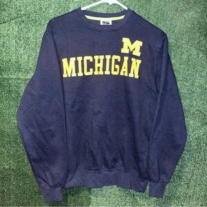 vintage Y2K Michigan Wolverines Navy Blue Crewneck Sweatshirt M NCAA MI